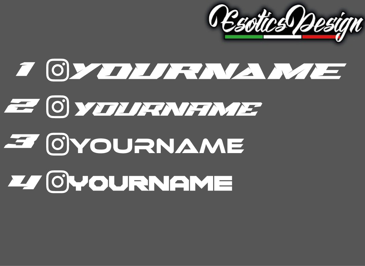 Adesivi Tag Instagram Personalizzati x2