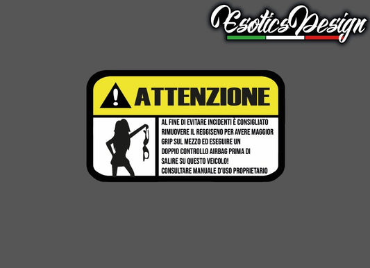 Adesivo Attenzione