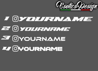 Adesivi Tag Instagram Personalizzati x2