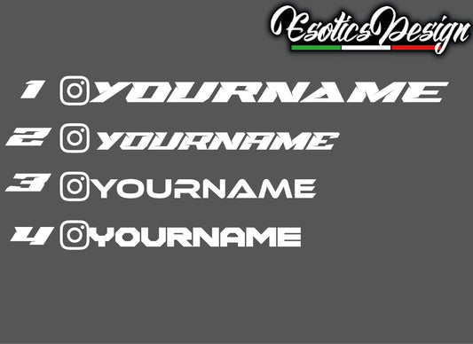 Adesivi Tag Instagram Personalizzati x2